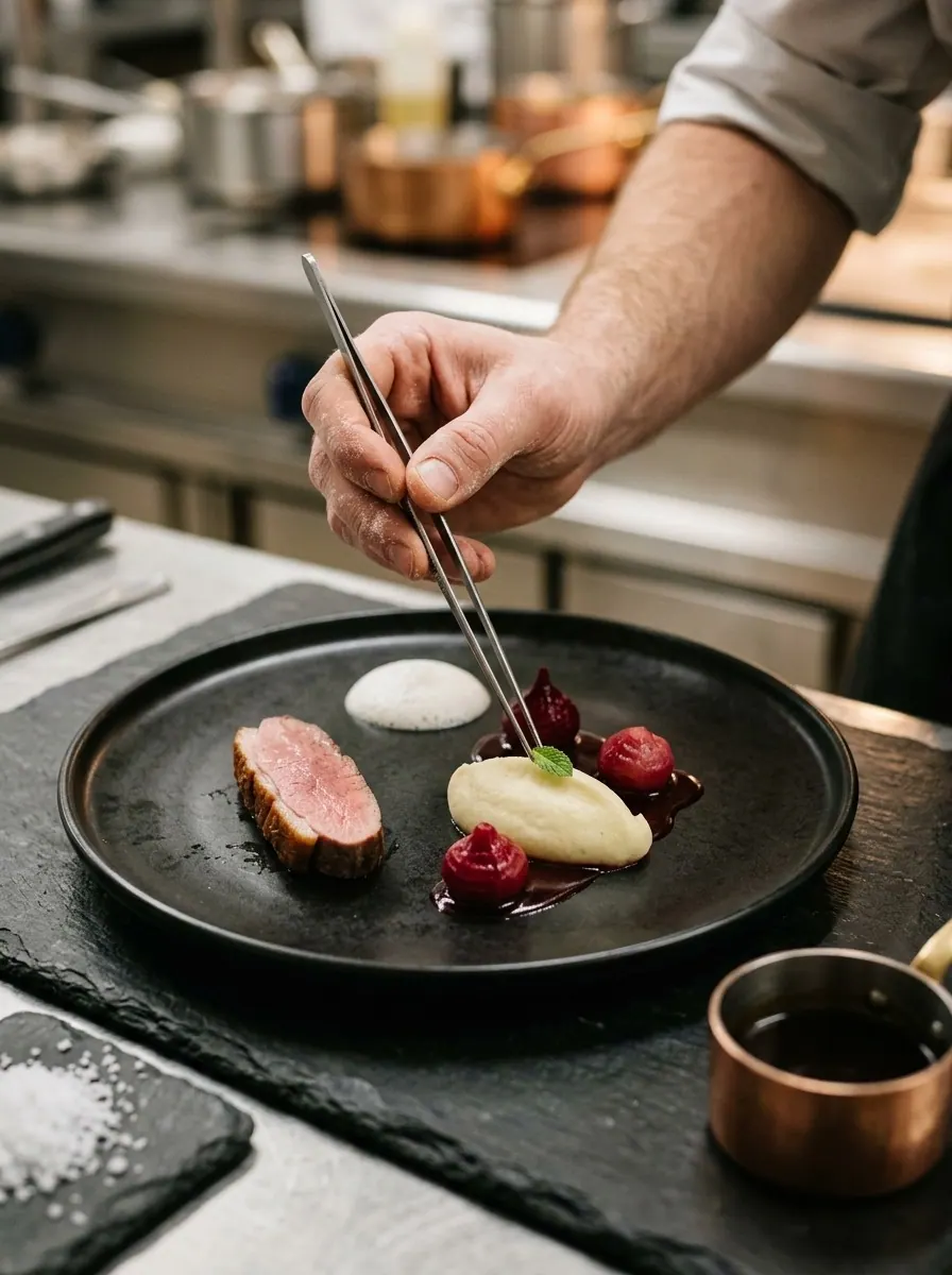 Dressage d'une assiette signature